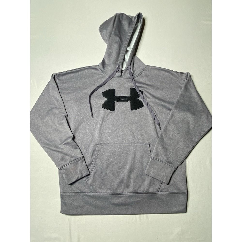 UNDER‎ ARMOUR Cold Gear Loose Women's Fleece Chenille Logo Hoodie, #1348246 Gray